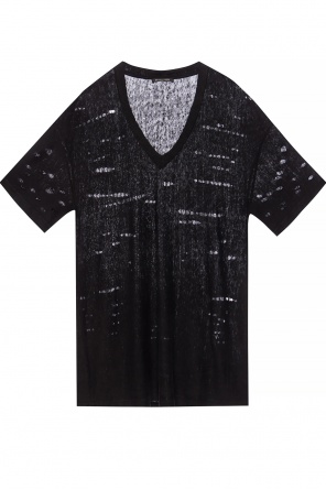 T-shirt z dziurami, zdjęcie 1 T-shirt z dziurami od Balmain